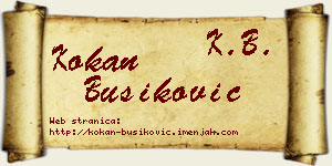 Kokan Bušiković vizit kartica